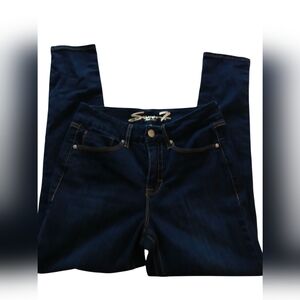 Seven 7 Jeans NWOT Fall Dark Denim TUMMYLESS High Rise Skinny Montreal Size 8